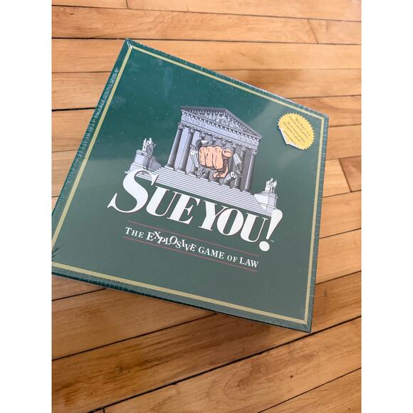 SUE YOU! Board Game The Explosive Game of Law. 1994 New and Sealed! - Picture 1 of 9